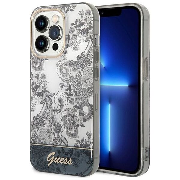 Guess Etui Guess GUHCP14LHGPLHG Apple iPhone 14 Pro szary/grey hardcase Porcelain Collection