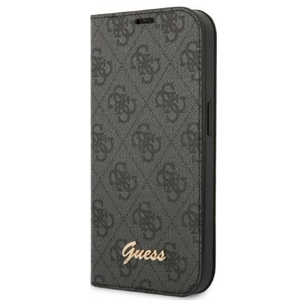Guess Etui Guess GUBKP14LHG4SHK Apple iPhone 14 Pro czarny/black book 4G Vintage Gold Logo