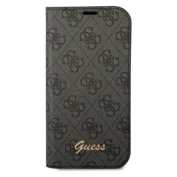 Guess Etui Guess GUBKP14LHG4SHK Apple iPhone 14 Pro czarny/black book 4G Vintage Gold Logo