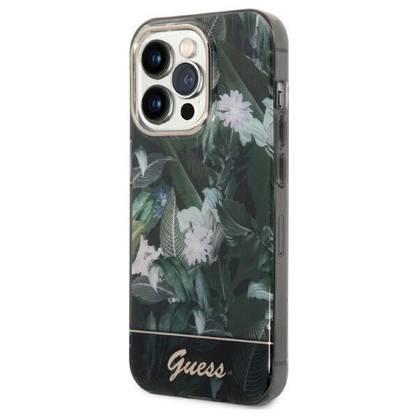 Guess Etui Guess GUHCP14LHGJGHA Apple iPhone 14 Pro zielony/green hardcase Jungle Collection