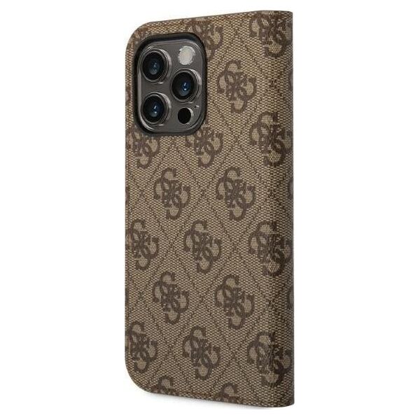 Guess Etui Guess GUBKP14XHG4SHW Apple iPhone 14 Pro Max brązowy/brown book 4G Vintage Gold Logo
