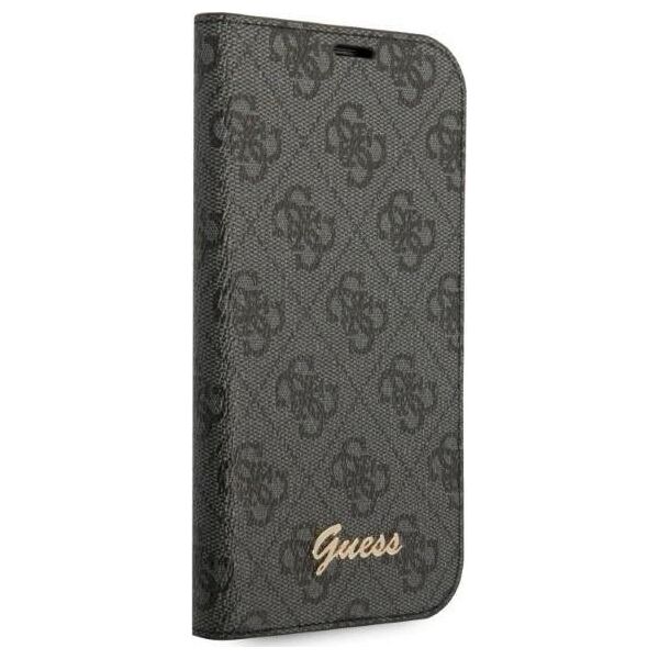 Guess Etui Guess GUBKP14XHG4SHK Apple iPhone 14 Pro Max czarny/black book 4G Vintage Gold Logo