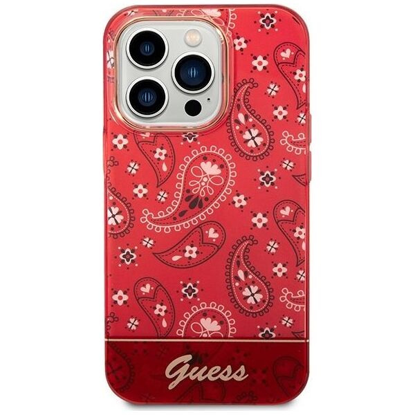 Guess Etui Guess GUHCP14XHGBNHR Apple iPhone 14 Pro Max czerwony/red hardcase Bandana Paisley