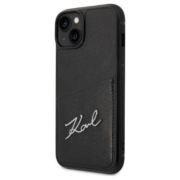 Karl Lagerfeld Etui Karl Lagerfeld KLHCP14MCSSK Apple iPhone 14 Plus hardcase czarny/black Signature Logo Cardslot