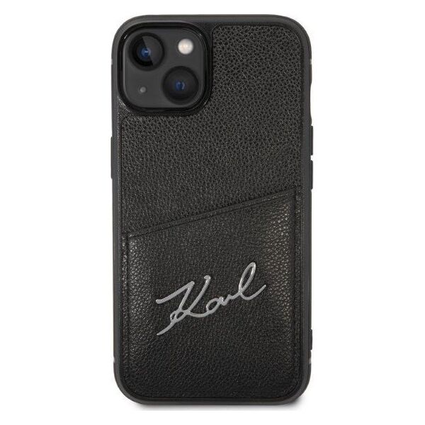 Karl Lagerfeld Etui Karl Lagerfeld KLHCP14MCSSK Apple iPhone 14 Plus hardcase czarny/black Signature Logo Cardslot