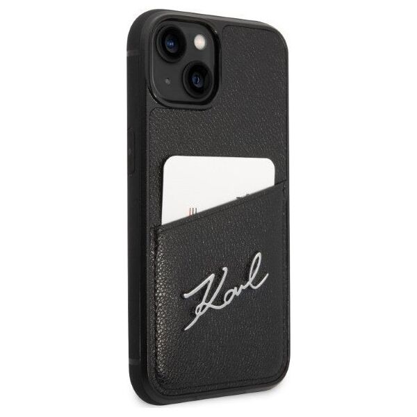 Karl Lagerfeld Etui Karl Lagerfeld KLHCP14MCSSK Apple iPhone 14 Plus hardcase czarny/black Signature Logo Cardslot