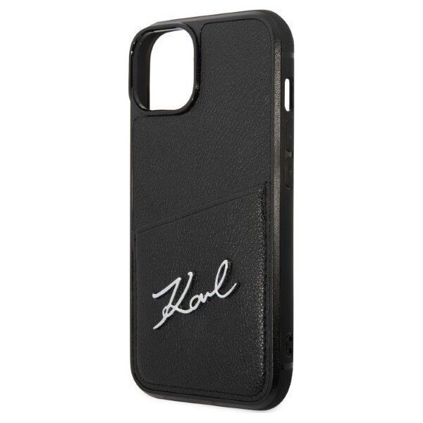 Karl Lagerfeld Etui Karl Lagerfeld KLHCP14MCSSK Apple iPhone 14 Plus hardcase czarny/black Signature Logo Cardslot