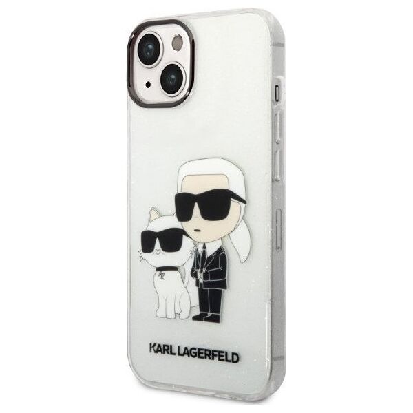 Karl Lagerfeld Etui Karl Lagerfeld KLHCP14MHNKCTGT Apple iPhone 14 Plus transparent hardcase IML GLIT NFT Karl&Choupette