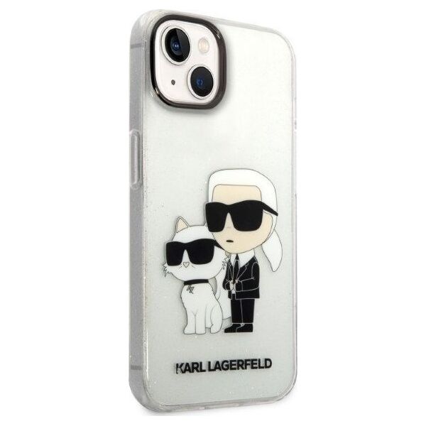 Karl Lagerfeld Etui Karl Lagerfeld KLHCP14MHNKCTGT Apple iPhone 14 Plus transparent hardcase IML GLIT NFT Karl&Choupette