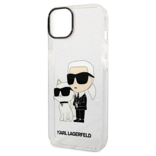 Karl Lagerfeld Etui Karl Lagerfeld KLHCP14MHNKCTGT Apple iPhone 14 Plus transparent hardcase IML GLIT NFT Karl&Choupette