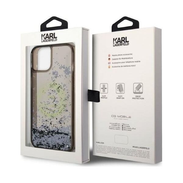Karl Lagerfeld Etui Karl Lagerfeld KLHCP14MLCRSGRK Apple iPhone 14 Plus czarny/black hardcase Liquid Glitter RSG