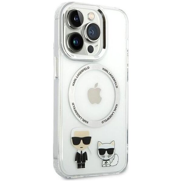 Karl Lagerfeld Etui Karl Lagerfeld KLHMP14XHKCT Apple iPhone 14 Pro Max hardcase przeźroczysty/transparent Karl & Choupette Aluminium Magsafe