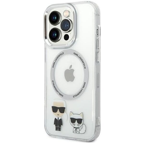 Karl Lagerfeld Etui Karl Lagerfeld KLHMP14XHKCT Apple iPhone 14 Pro Max hardcase przeźroczysty/transparent Karl & Choupette Aluminium Magsafe
