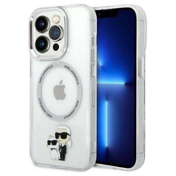 Karl Lagerfeld Etui Karl Lagerfeld KLHMP14LHNKCIT Apple iPhone 14 Pro hardcase transparent IML NFT Karl&Choupette Magsafe