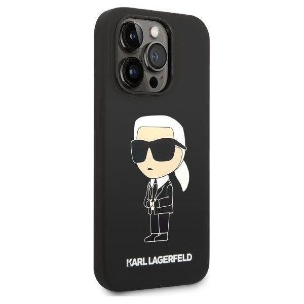 Karl Lagerfeld Etui Karl Lagerfeld KLHMP14LSNIKBCK Apple iPhone 14 Pro hardcase czarny/black Silicone NFT Ikonik Magsafe