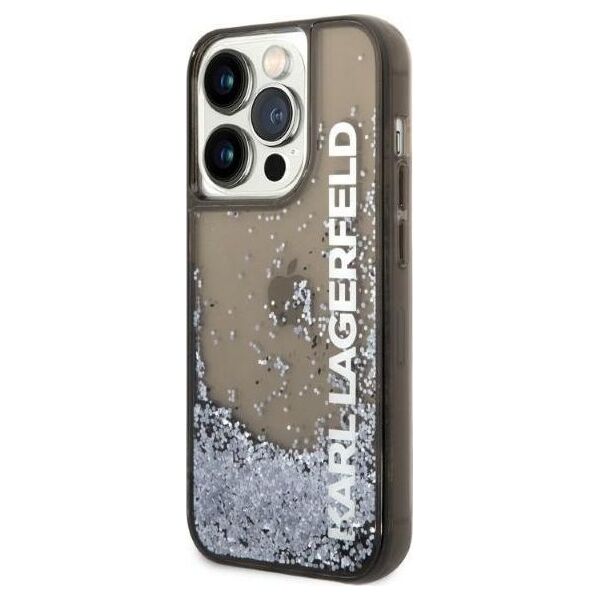 Karl Lagerfeld Etui Karl Lagerfeld KLHCP14LLCKVK Apple iPhone 14 Pro czarny/black hardcase Liquid Glitter Elong