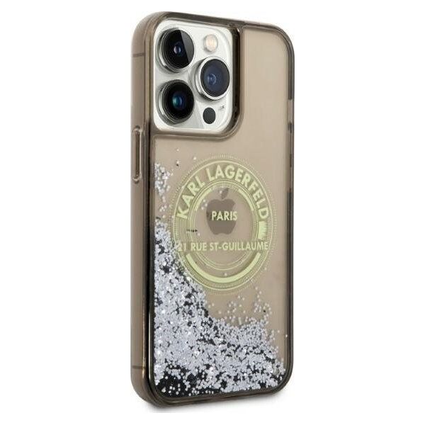 Karl Lagerfeld Etui Karl Lagerfeld KLHCP14LLCRSGRK Apple iPhone 14 Pro czarny/black hardcase Liquid Glitter RSG