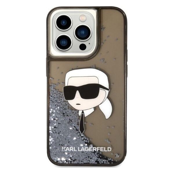 Karl Lagerfeld Etui Karl Lagerfeld KLHCP14LLNKHCK Apple iPhone 14 Pro czarny/black hardcase Glitter NFT Karl Head