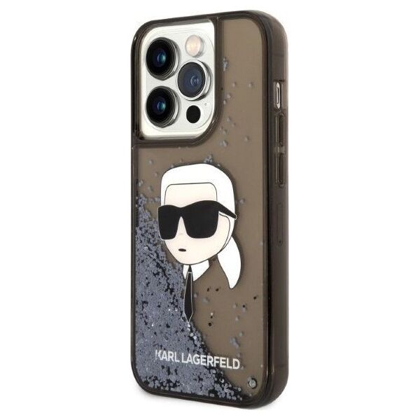 Karl Lagerfeld Etui Karl Lagerfeld KLHCP14LLNKHCK Apple iPhone 14 Pro czarny/black hardcase Glitter NFT Karl Head