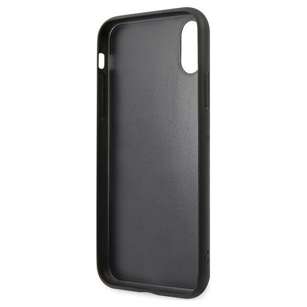 Karl Lagerfeld Etui Karl Lagerfeld KLHCPXSAKICKCBK Apple iPhone XS/X czarny/black hardcase Saffiano Ikonik Karl&Choupette Head