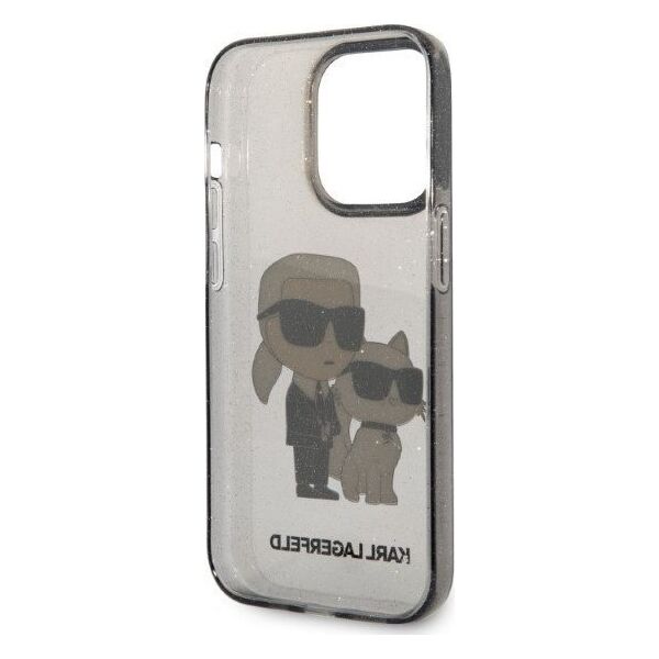 Karl Lagerfeld Etui Karl Lagerfeld KLHCP14LHNKCTGK Apple iPhone 14 Pro czarny/black hardcase IML GLIT NFT Karl&Choupette
