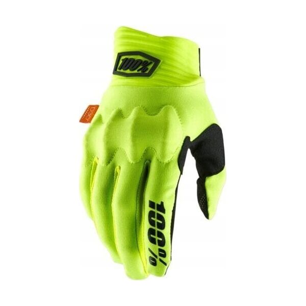 100% Rękawiczki 100% COGNITO Gloves Fluo Yellow - S (długość dłoni 181-187 mm) (NEW 2022)