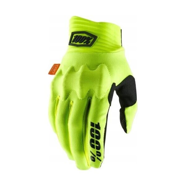 100% Rękawiczki 100% COGNITO Gloves Fluo Yellow - M (długość dłoni 187-193 mm) (NEW 2022)