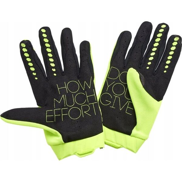 100% Rękawiczki 100% GEOMATIC Gloves Fluo Yellow - S (długość dłoni 181-187 mm) (NEW 2022)