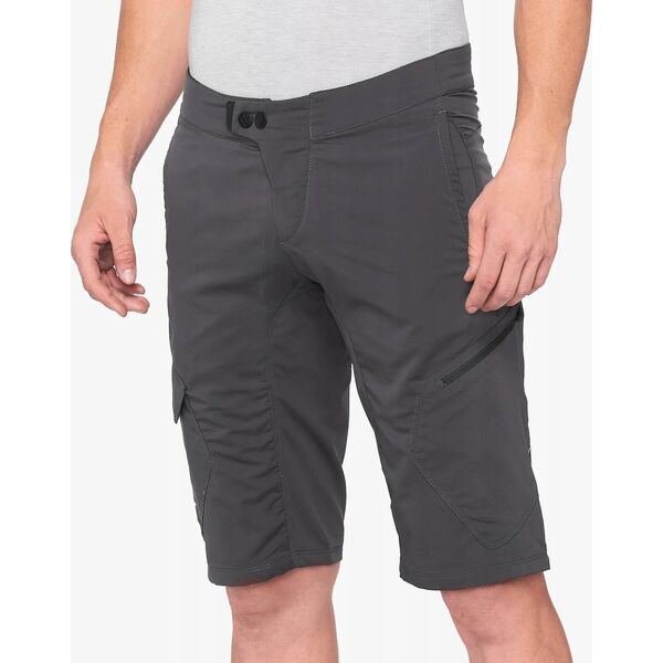100% Szorty męskie 100% RIDECAMP Shorts Charcoal roz.30 (44 EUR)