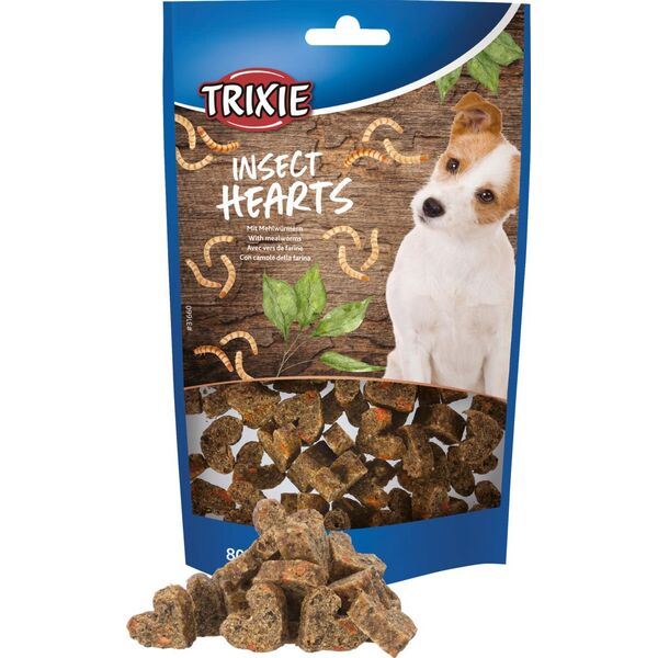 Trixie Insect Hearts, przysmak z insektów, dla psa, w kształcie serca, 80g