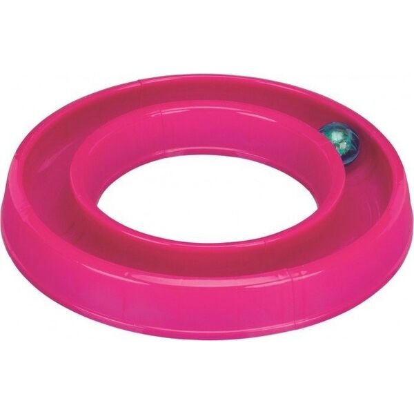 Trixie Tor dla kota Flashing Ball Race, 65 × 31 cm, różowy