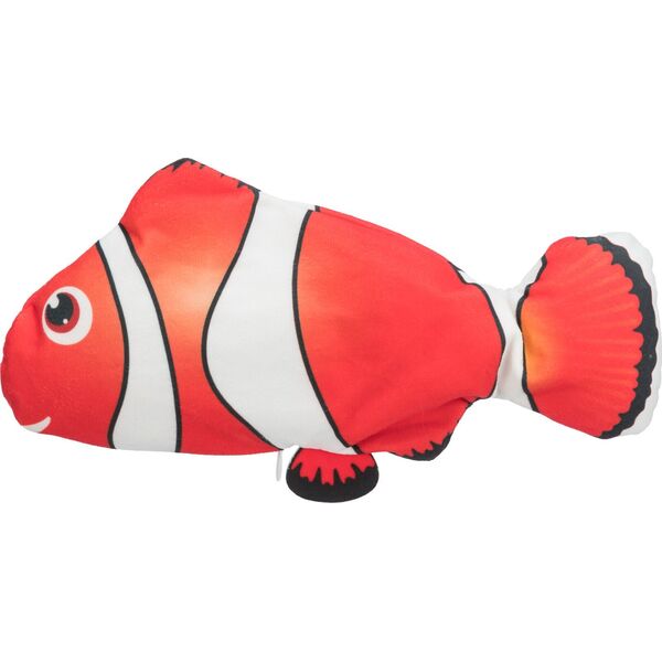 Trixie Zabawka Wriggle fish, zabawka, dla kota, biało/czerwono/czarna, 26 cm, z kocimiętką