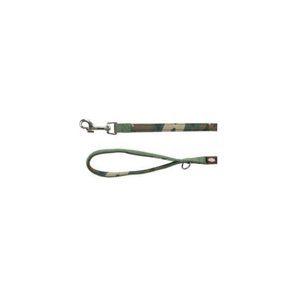 Trixie Premium, smycz, dla psa, kamuflaż/leśny zielony, taśma parciana, XS: 1,20 m/10 mm, podbita neoprenem