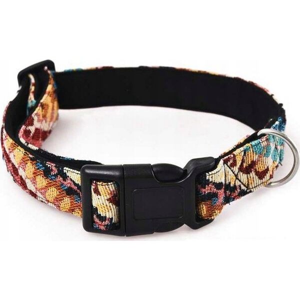 Barry King Obroża dla psa, z wytrzymałej tkaniny, wzór boho, 1,5x30-40cm