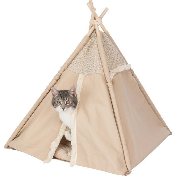 Trixie Boho Tipi, legowisko zamknięte, dla psa/kota, beż, 55 x 65 x 55 cm (TX-38211)