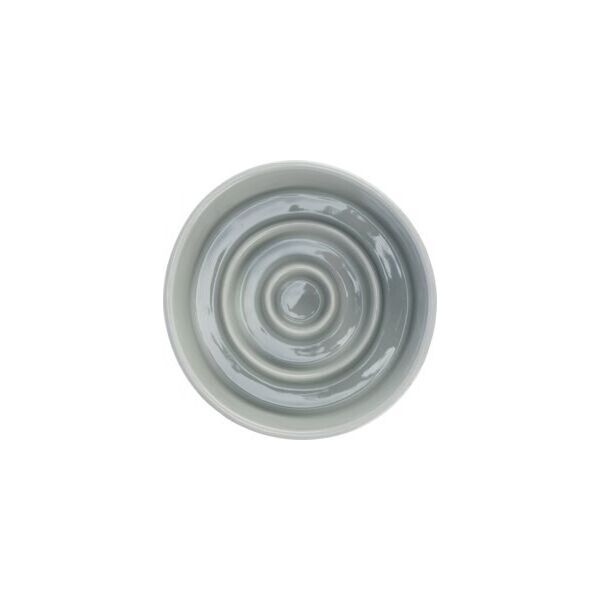 Trixie Slow Feeding, miska ceramiczna, dla psa/kota, szaro/niebieska, 1,1 l/ 17 cm, spowalniająca jedzenie