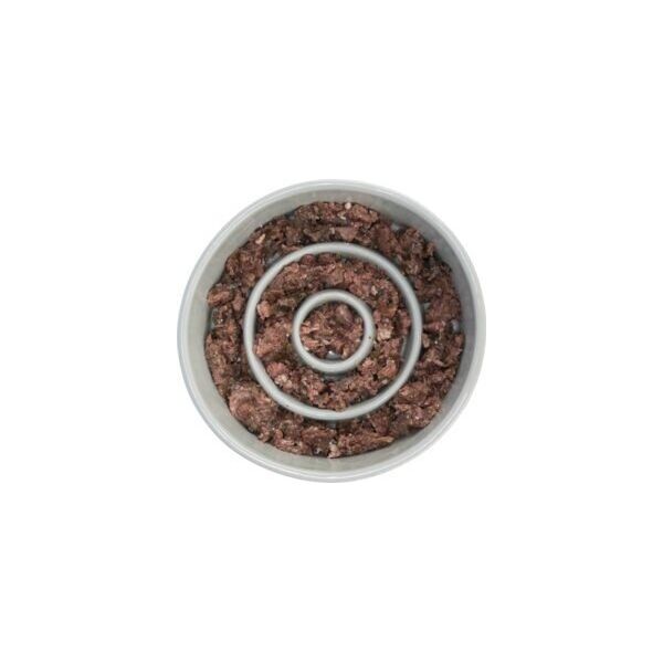 Trixie Slow Feeding, miska ceramiczna, dla psa/kota, szaro/niebieska, 1,1 l/ 17 cm, spowalniająca jedzenie