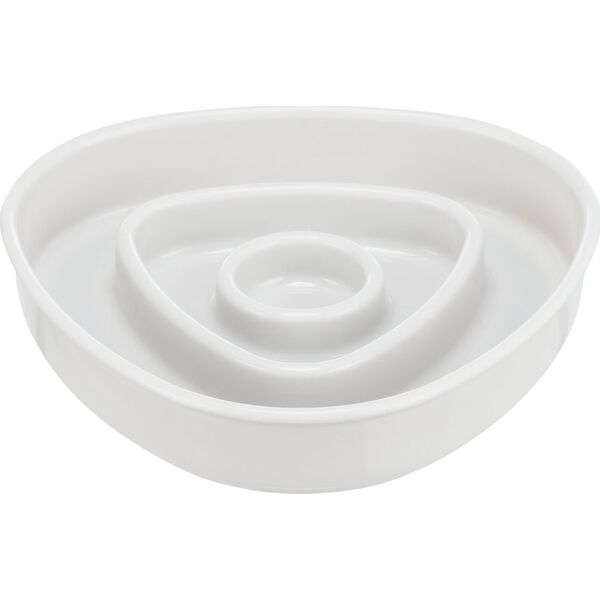Trixie Slow Feeding, miska, dla kota, szara, plastik/TPR, 0,35 l/15×15 cm, spowalniająca jedzenie