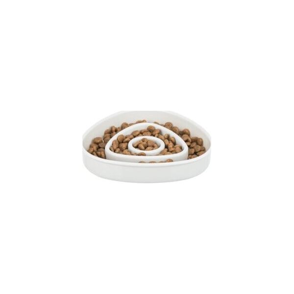 Trixie Slow Feeding, miska, dla kota, szara, plastik/TPR, 0,35 l/15×15 cm, spowalniająca jedzenie
