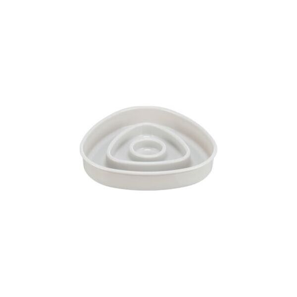 Trixie Slow Feeding, miska, dla kota, szara, plastik/TPR, 0,35 l/15×15 cm, spowalniająca jedzenie
