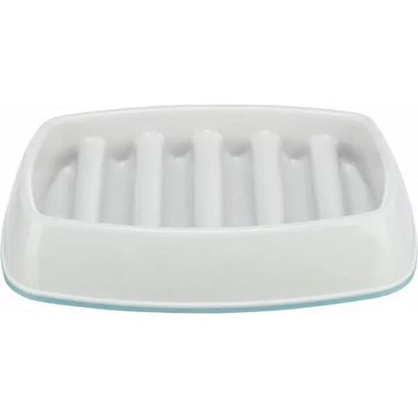 Trixie Slow Feeding, miska, dla kota, szara, plastik/TPR, 0,25 l/21 × 14 cm,, spowalniająca jedzenie