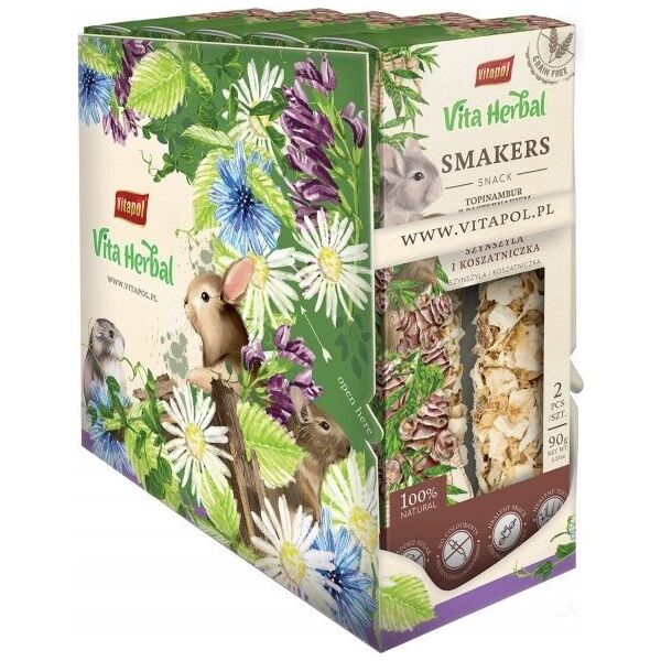 Vitapol Vita Herbal Smakers Topinambur z pasternakiem dla szynszyli i koszatniczki, 90g, 5 szt. display