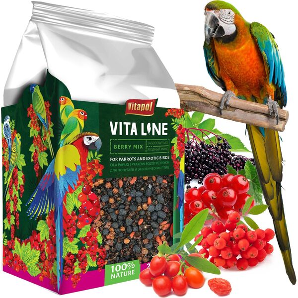 Vitapol Vitaline Jagodowy mix dla papug i ptaków egzotycznych 200g, 4szt/disp