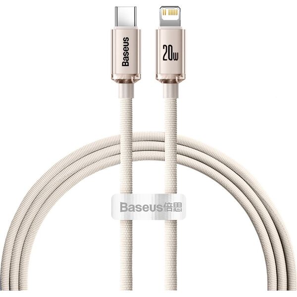 Kabel USB Baseus USB-C - Lightning 1.2 m Różowy (CAJY001304)