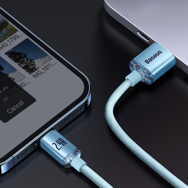 Kabel USB Baseus USB-A - Lightning 2 m Niebieski (CAJY001203)