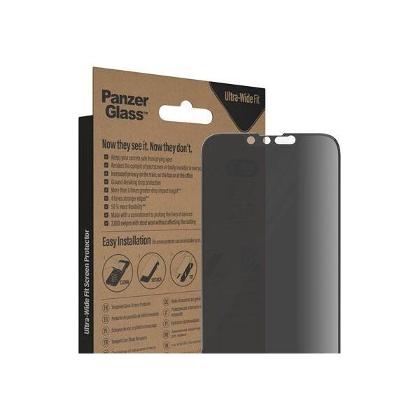PanzerGlass PanzerGlass Ultra-Wide Fit iPhone 14 / 13 Pro / 13 6,1" Privacy Screen Protection Antibacterial P2771