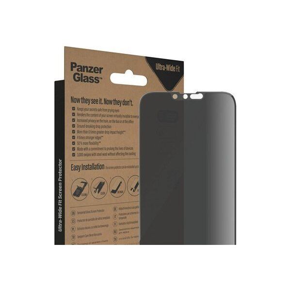 PanzerGlass PanzerGlass Ultra-Wide Fit iPhone 14 Plus / 13 Pro Max 6,7" Privacy Screen Protection Antibacterial Easy Aligner Included P2785