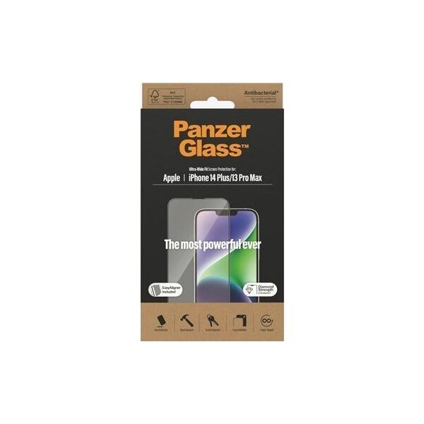 PanzerGlass PanzerGlass Ultra-Wide Fit iPhone 14 Plus / 13 Pro Max 6,7" Screen Protection Antibacterial Easy Aligner Included 2785