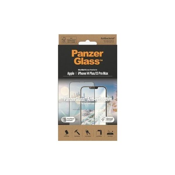 PanzerGlass PanzerGlass Ultra-Wide Fit iPhone 14 Plus / 13 Pro Max 6,7" Screen Protection Anti-reflective Antibacterial Easy Aligner Included 2789