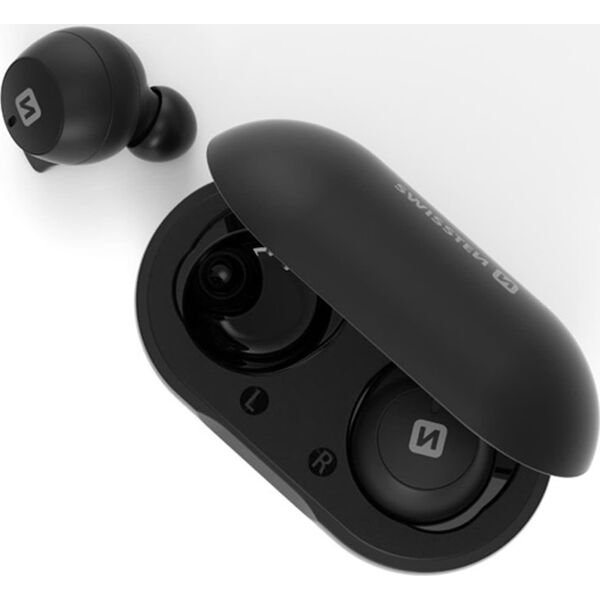 Swissten Swissten TWS Stonebuds, zestaw głośnomówiący, czarna, 2.0, bluetooth